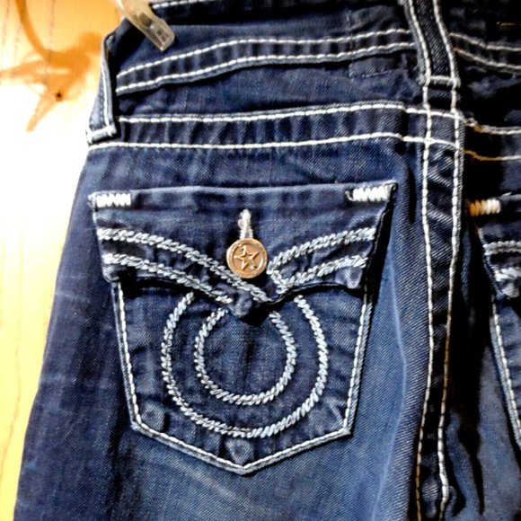 BIG STAR Jeans The Buckle Sophie 25L Low Boot Designer Denim Dark wash (30x33) - Picture 1 of 11